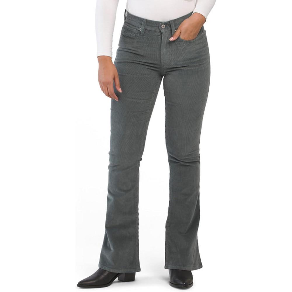 imageLucky Brand Womens High Rise Corduroy Stevie Flare JeanBalsam Green