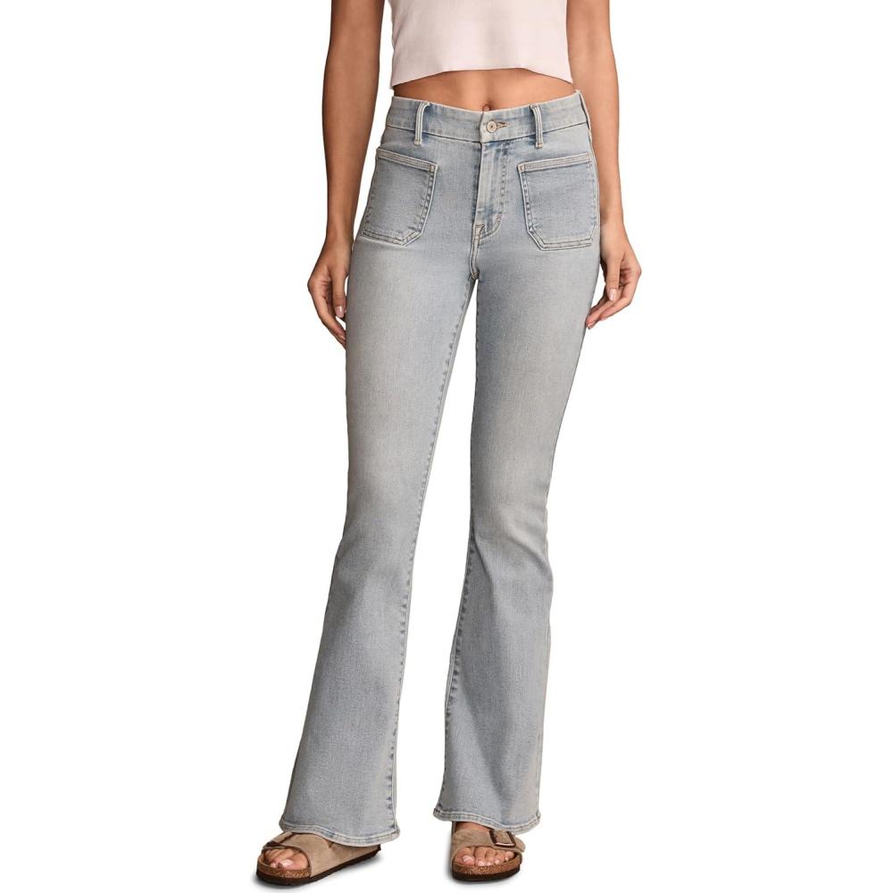 imageLucky Brand Womens High Rise Stevie Patch Pocket FlareVirgo 20