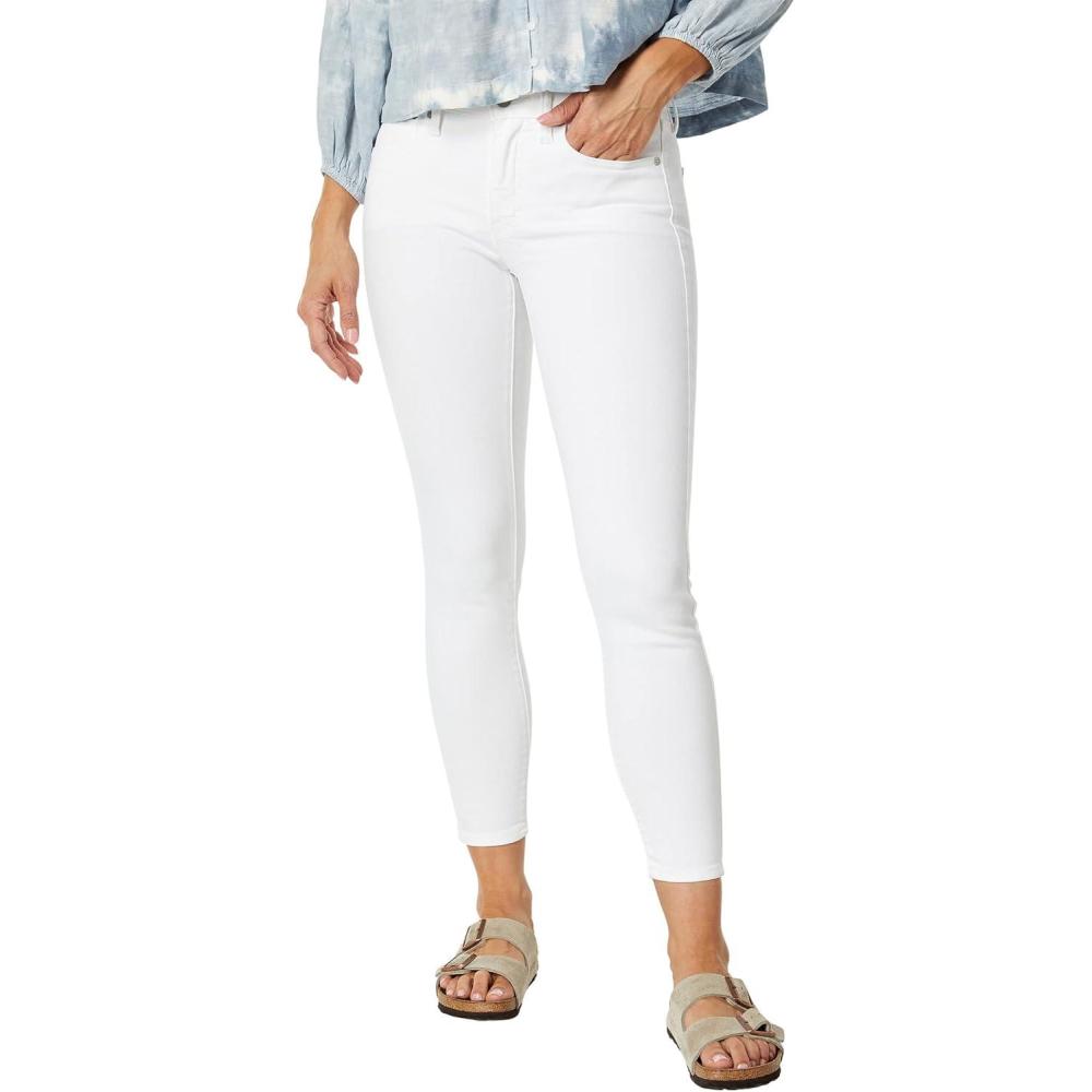 imageLucky Brand Womens Mid Rise Ava Super Skinny Velvet Jean in Dark MossBright White