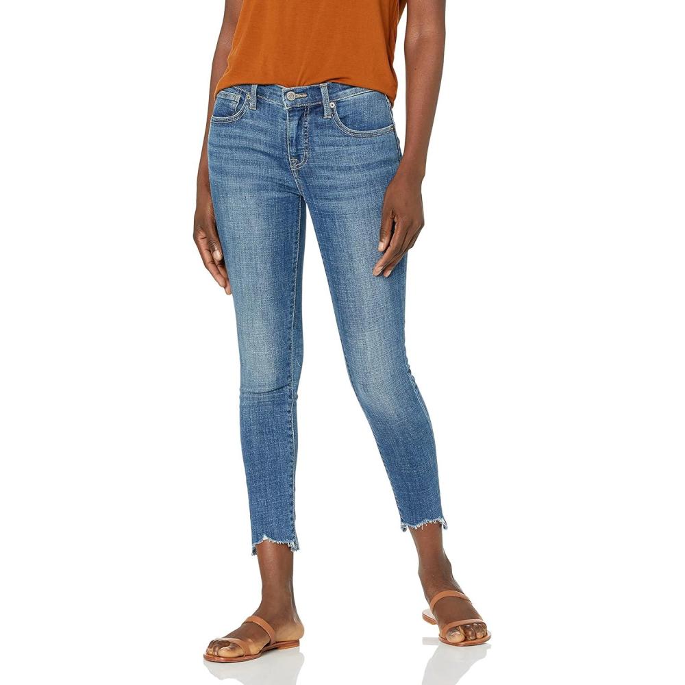 imageLucky Brand Womens Mid Rise Ava Super Skinny Velvet Jean in Dark MossGoglin Chew