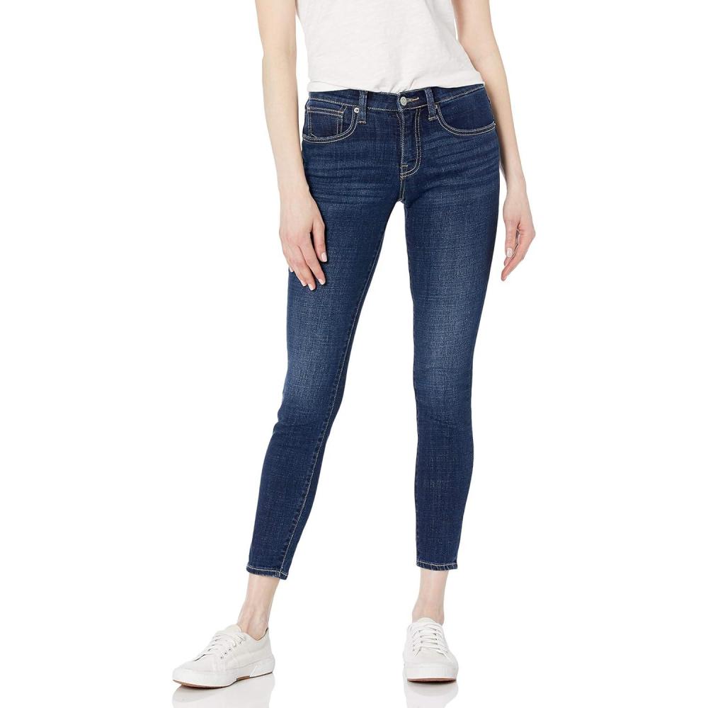 imageLucky Brand Womens Mid Rise Ava Super Skinny Velvet Jean in Dark MossTornado