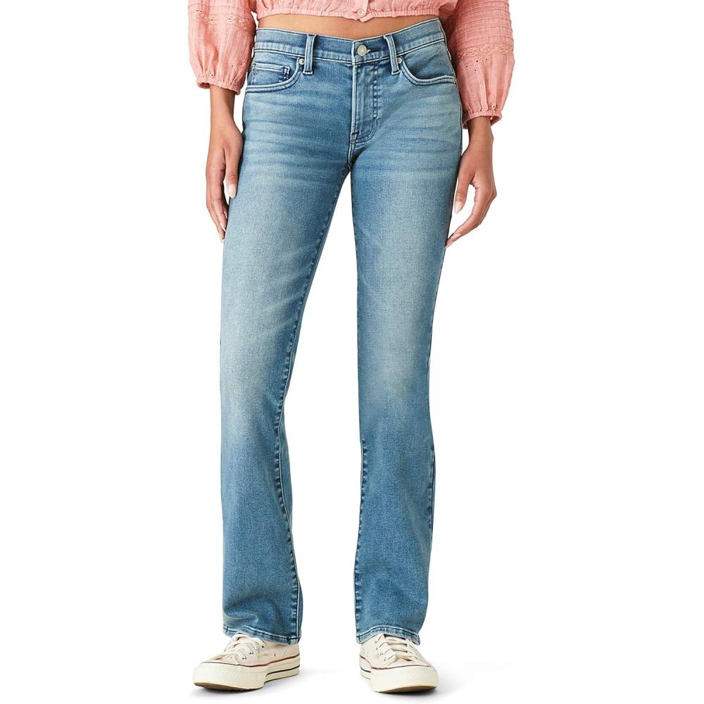 imageLucky Brand Womens Mid Rise Easy Rider Bootcut JeanGlass Mount