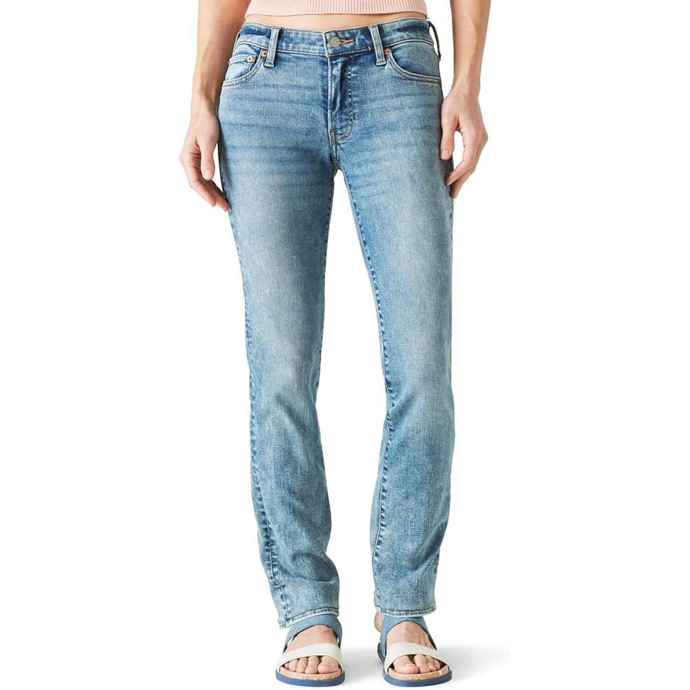 imageLucky Brand Womens Mid Rise Sweet Straight JeansLyric