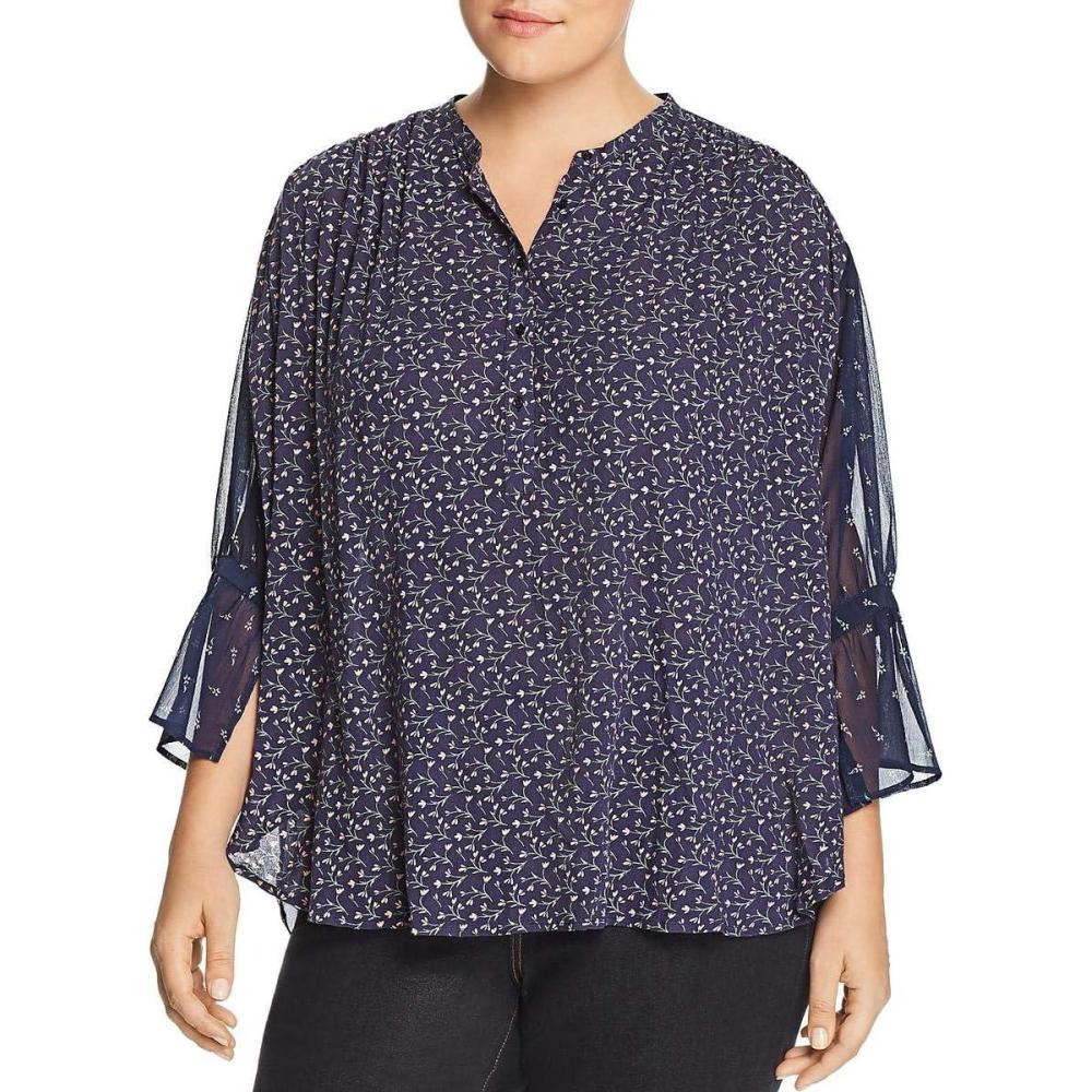 imageLucky Brand Womens Mix Print Floral TopNavy Multi