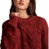 Lucky Brand Women’s Bobble Crew(Cabernet)
