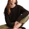 Lucky Brand Women’s Bobble Crew(Dark Black)