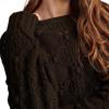 Lucky Brand Women’s Bobble Crew(Dark Black)