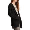 Lucky Brand Women’s Cable Crew Cardi(Dark Black)