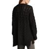 Lucky Brand Women’s Cable Crew Cardi(Dark Black)