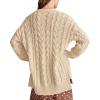 Lucky Brand Women’s Cable Crew Cardi(Straw Heather)