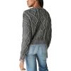 Lucky Brand Women’s Cable Stitch Cardigan(Black Heavy Acid Washed)
