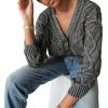 Lucky Brand Women’s Cable Stitch Cardigan(Black Heavy Acid Washed)