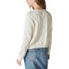 Lucky Brand Women’s Cable Stitch Cardigan(Cream)
