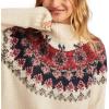Lucky Brand Women’s Fairisle Turtleneck(Cream Combo)