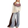 Lucky Brand Women’s Fairisle Turtleneck(Cream Combo)
