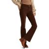 Lucky Brand Women’s High Rise Seamed Corduroy Stevie Flare(Walnut)