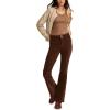 Lucky Brand Women’s High Rise Seamed Corduroy Stevie Flare(Walnut)