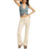 Lucky Brand Women’s High Rise Seamed Stevie Flare(Bright White)