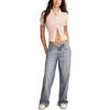 Lucky Brand Women’s Low Rise Baggy Wide Leg Jeans(Peel Paradise Wash)