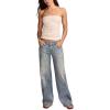 Lucky Brand Womens Mid Rise Sweet Wide Leg Jeans(Here We Go Indigo Wash)
