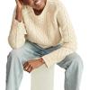 Lucky Brand Women’s Mixed Cable Crew Sweater Pullover(Tofu)