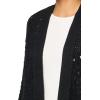 Lucky Brand Women’s Mixed Stitch Cardigan(Dark Black)