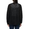 Lucky Brand Women’s Mixed Stitch Cardigan(Dark Black)
