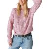 Lucky Brand Women’s Open Stitch Pullover Sweater(Lilas)
