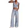 Lucky Brand Women’s Palazzo Wide Leg Jeans(Flip Side Wash)