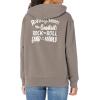 Lucky Brand Women’s Rolling Stones Hoodie(Plum Kitten)