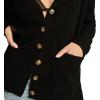 Lucky Brand Women’s Slouchy Pocket Cardi(Dark Black)