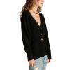 Lucky Brand Women’s Slouchy Pocket Cardi(Dark Black)