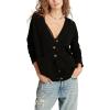 Lucky Brand Women’s Slouchy Pocket Cardi(Dark Black)