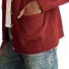 Lucky Brand Women’s Slouchy Pocket Cardi(Maroon Banner)