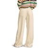 Lucky Brand Women’s Wide Leg Pleated Denim Luxe Palazzo(Spring White Wash)