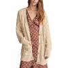 Lucky Brand Women’s Cable Crew Cardi(Straw Heather)