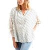 Lucky Brand Women’s Mix Print Floral Top(Natural Multi)