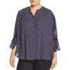 Lucky Brand Women’s Mix Print Floral Top(Navy Multi)