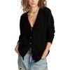 Lucky Brand Women’s Slouchy Pocket Cardi(Dark Black)