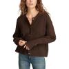 Lucky Brand womens Slouchy Cropped Cardi(Chocolate Torte)