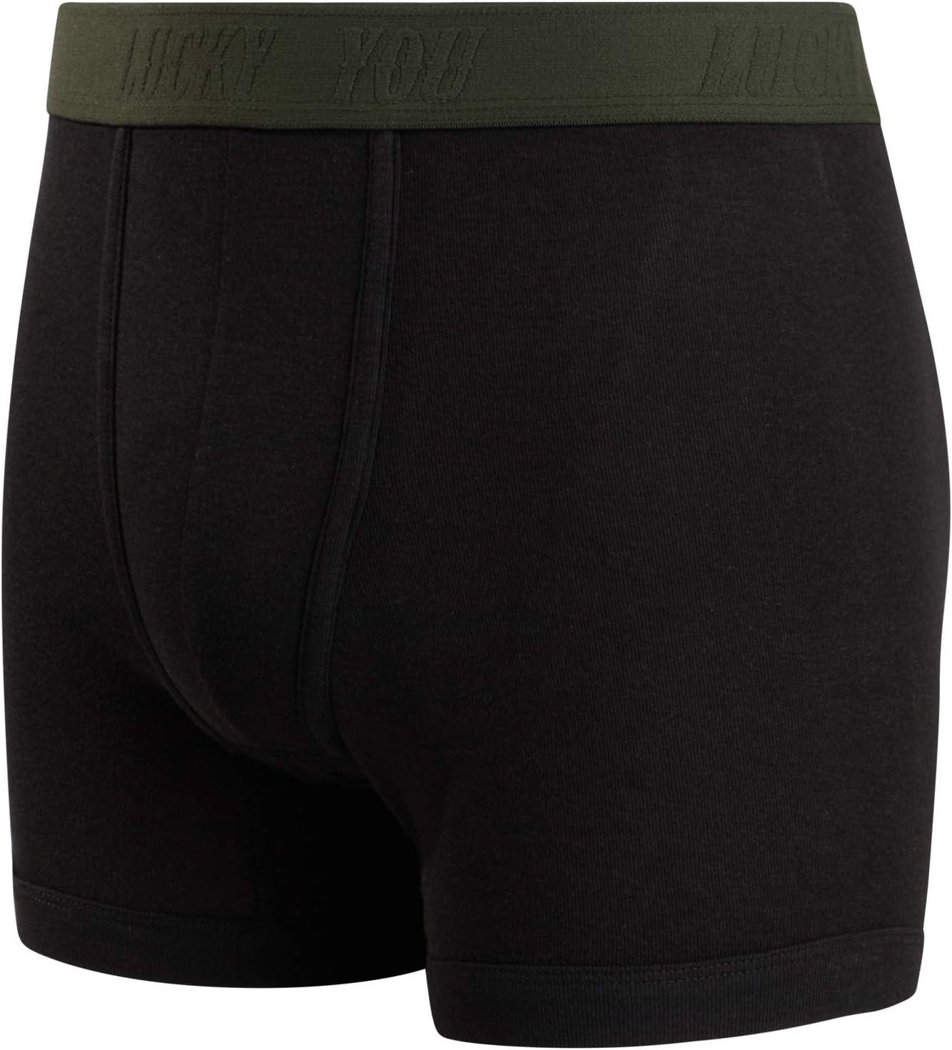 imageLucky Brand Mens Boxer Briefs 3 Pack Soft Mens Underwear Boxer Briefs with Contour Pouch Breathable Boxers for MenJet Black Contrast