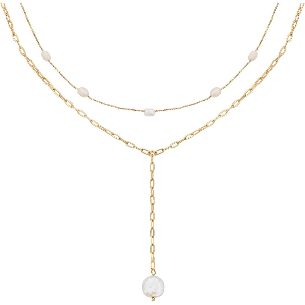 imageLucky Brand 2 Layer Fresh Water Pearl Pendant Necklace