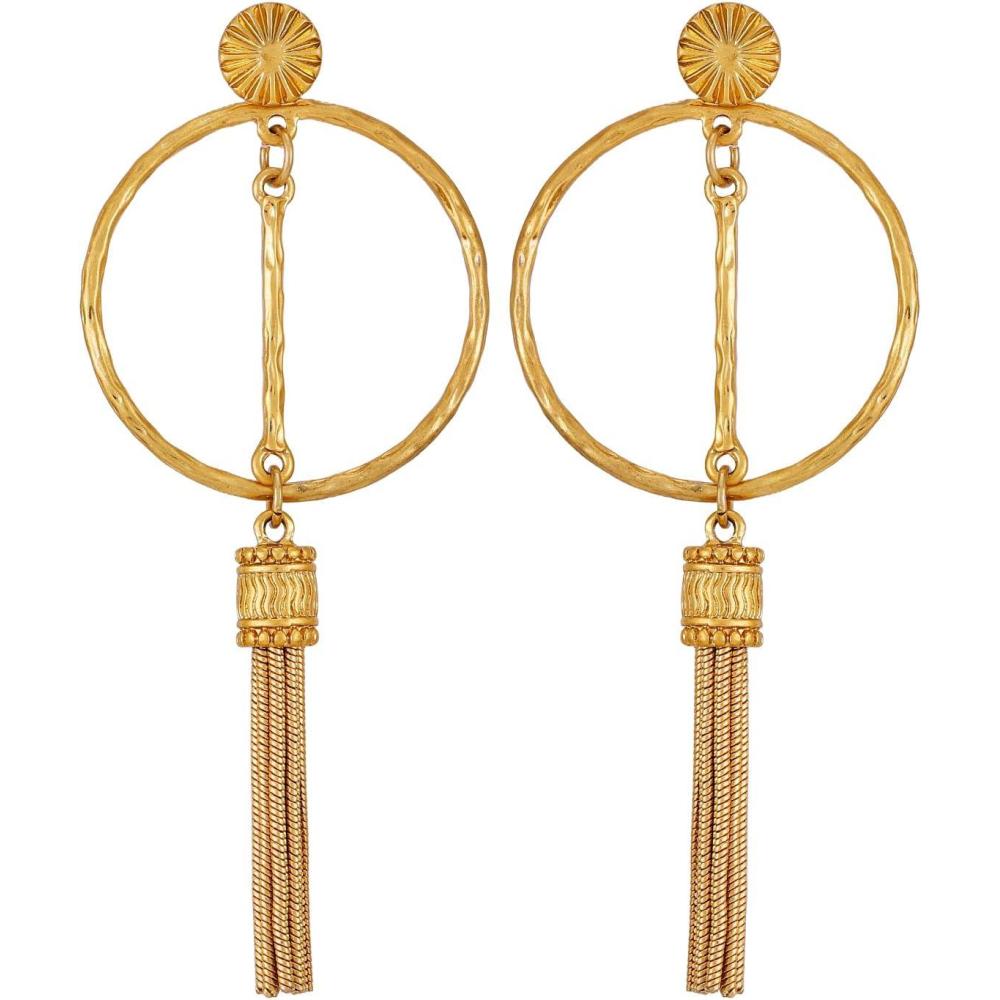 imageLucky Brand Chic Hoop And Drop Chain Earrings