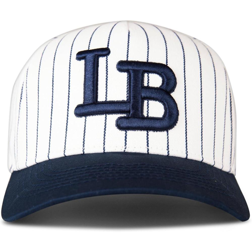 imageLucky Brand Classic Cotton Adjustable  Dad Hat  Baseball Cap  Fishing  Low Profile  5 Panel DesignEmbroidered Lb Logo  Pin Stripe