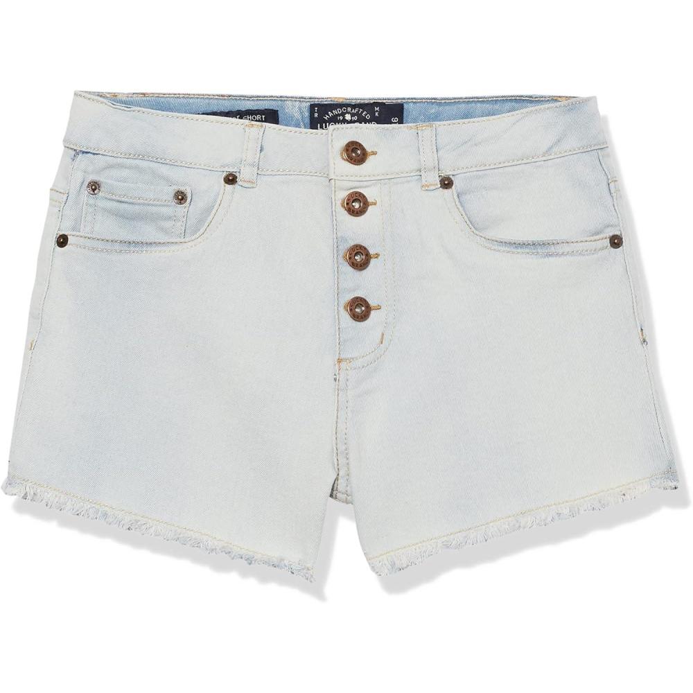 imageLucky Brand Girls Cuffed Jean Shorts Stretch Denim with 5 Pockets Mid to High Rise WaistBella High Waist