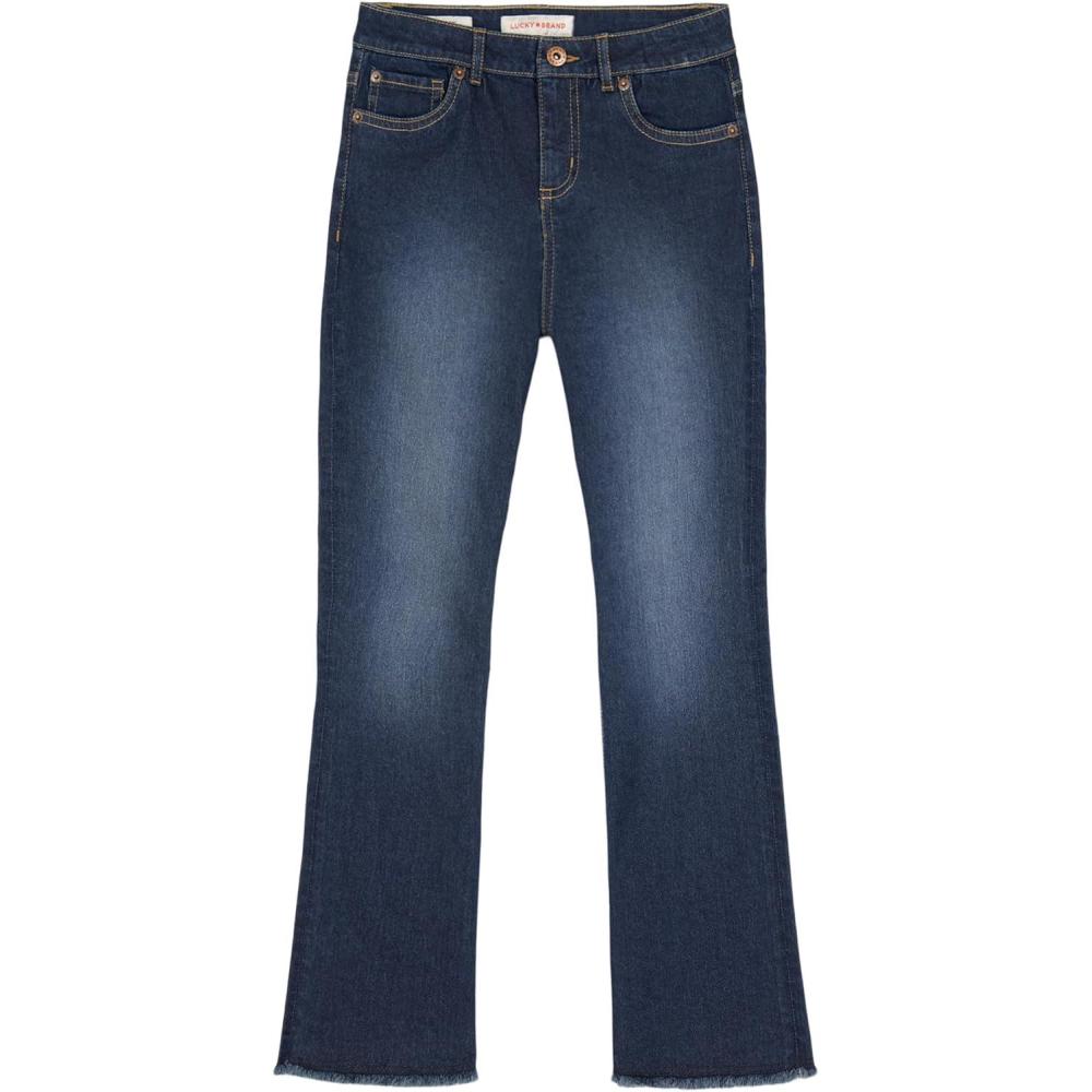 imageLucky Brand Girls Mid Rise Flare Stretch Denim Jean Zipper Fly ampamp Button ClosureMid Rise Barrier Wash