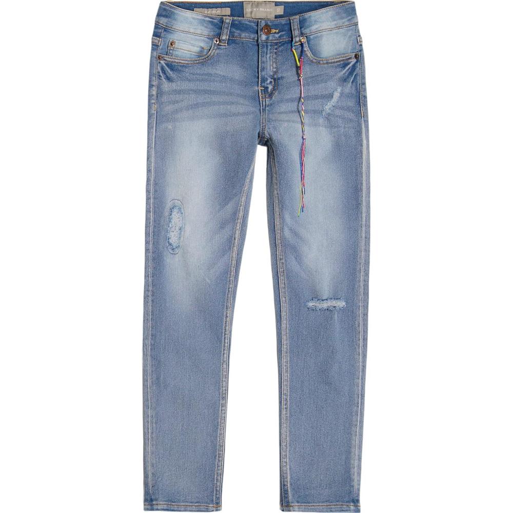 imageLucky Brand Girls Stretch Denim Jeans Skinny Fit Pants with Zipper Closure ampamp 5 PocketsGiselle Tori