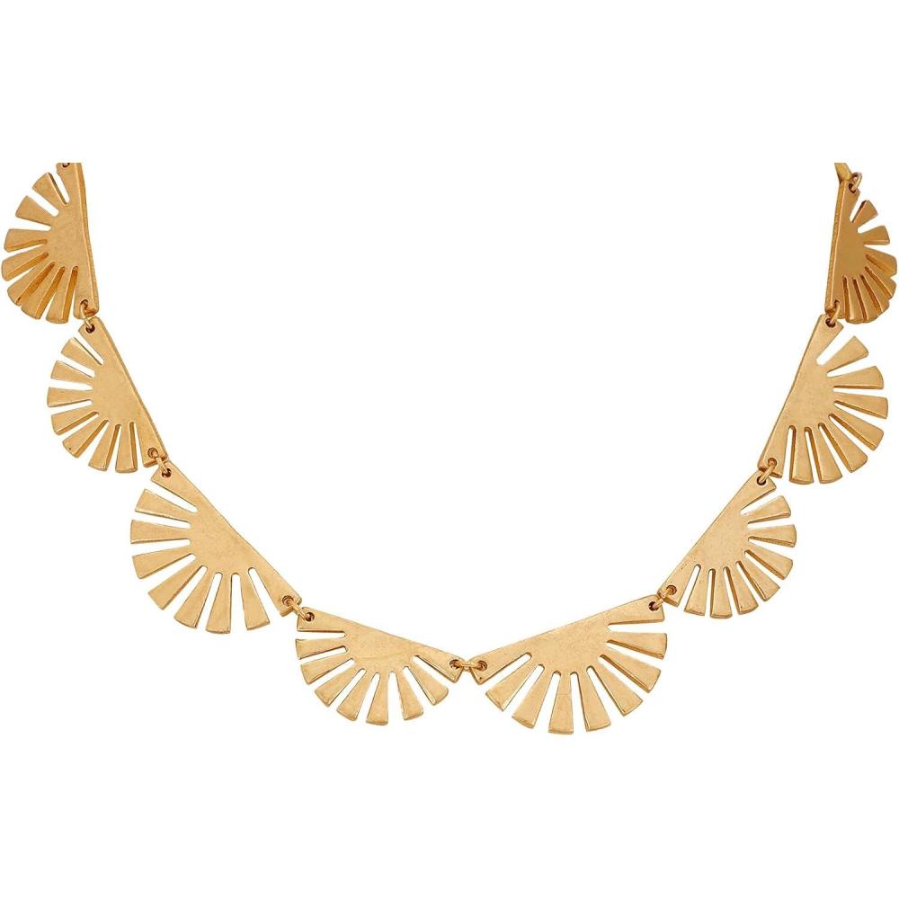 imageLucky Brand Gold Plated Fan Shaped Statement Necklace for Women
