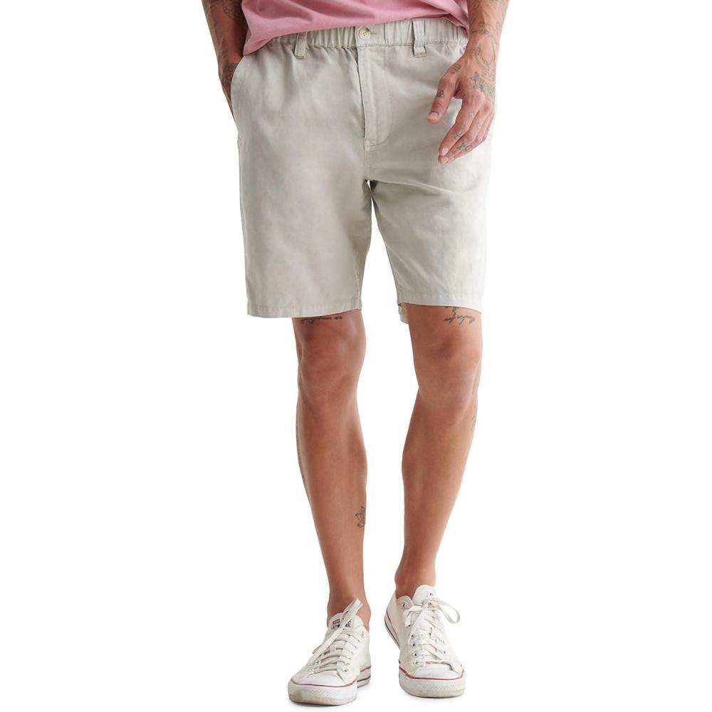 imageLucky Brand Mens 9quot Laguna Linen Flat Front ShortLunar Rock