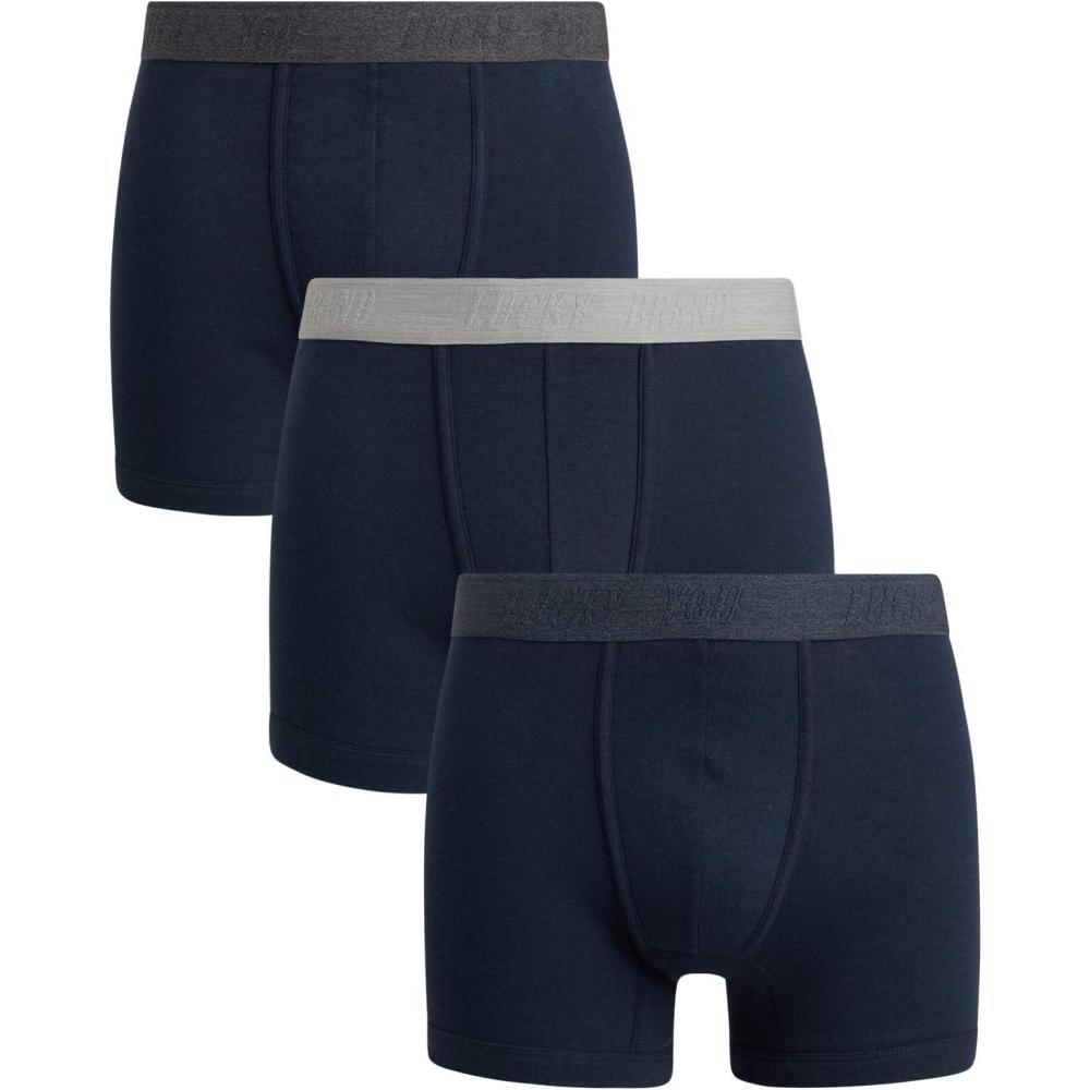 imageLucky Brand Mens Boxer Briefs  3 Pack Soft Mens Underwear Boxer Briefs with Contour Pouch  Breathable Boxers for MenMood Indigo Blue